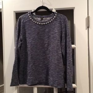 J Crew jewel neck sweatshirt